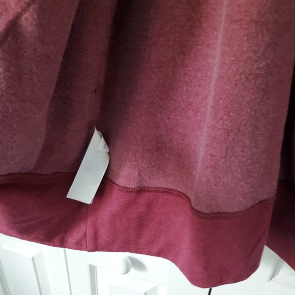 Eddie Bauer Camp Fleece Cardigan 2X Burgundy Soft Open Cozy Layering Casual Long - Picture 9 of 15